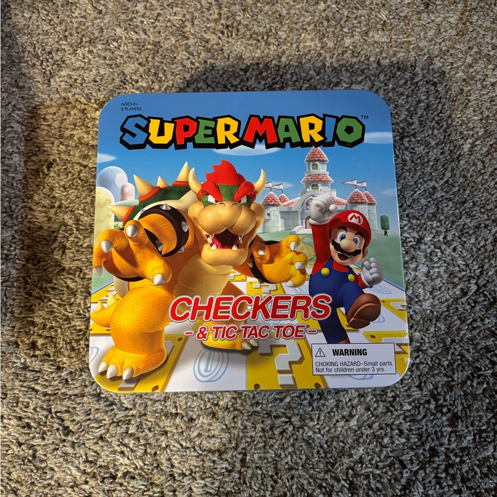 Super Mario Checkers & Tic Tac Toe Game - sealed